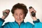 Healthy elderly woman